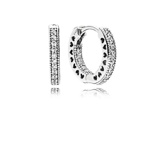 Pandora Hearts of PANDORA Hoop Earrings
