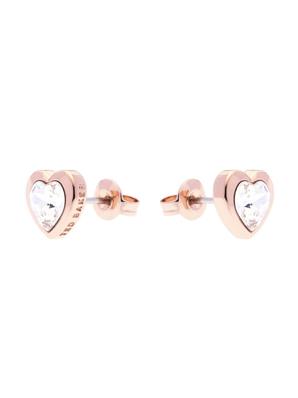 Ted Baker Rose Gold Crystal Heart Earrings