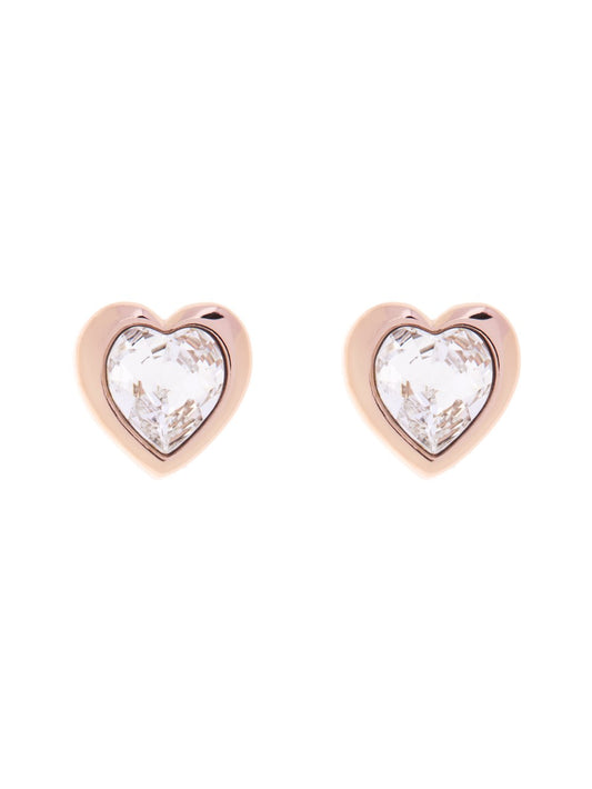 Ted Baker Rose Gold Crystal Heart Earrings