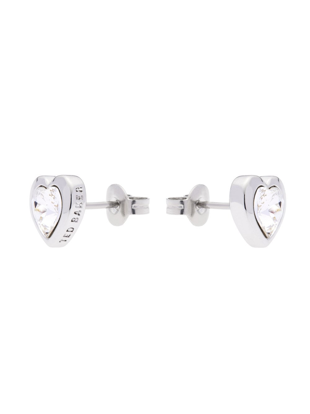 Ted Baker Silver Crystal Heart Earrings