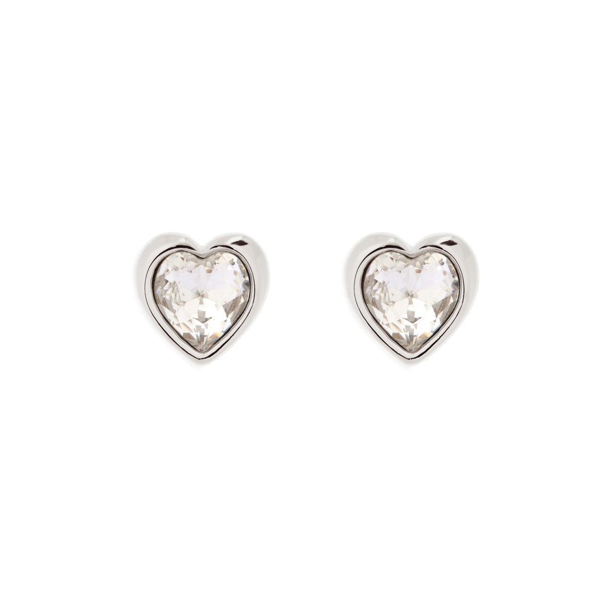 Ted Baker Silver Crystal Heart Earrings