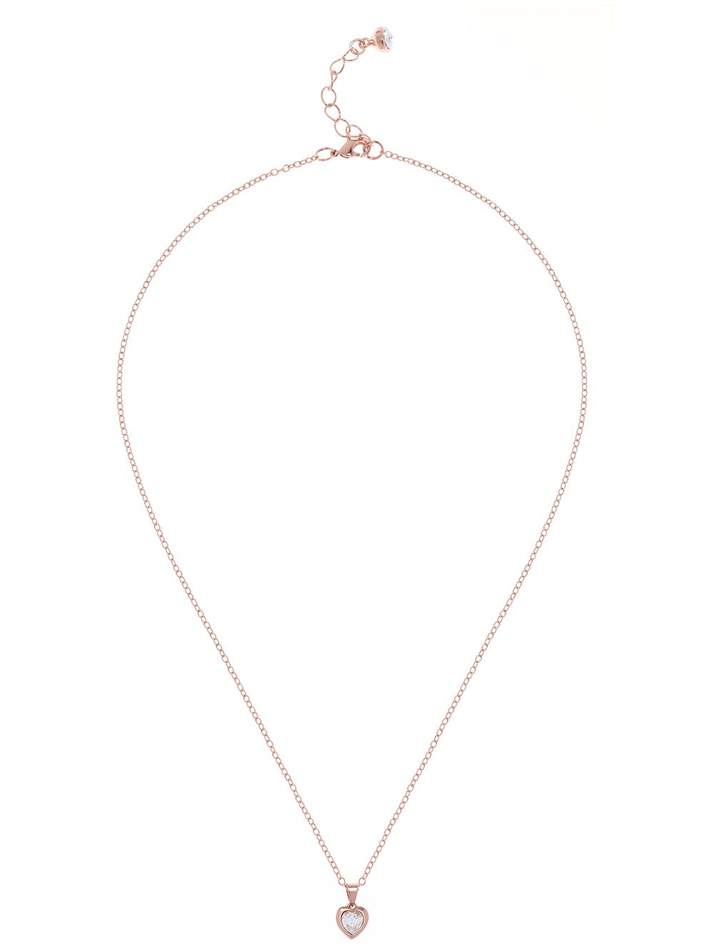 Ted Baker Rose Gold Crystal Heart Necklace