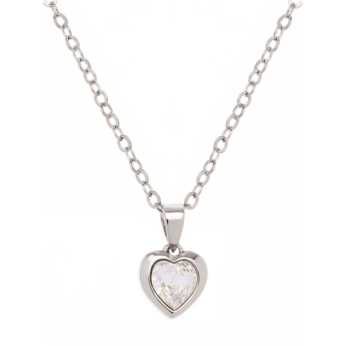 Ted Baker Silver Crystal Heart Necklace
