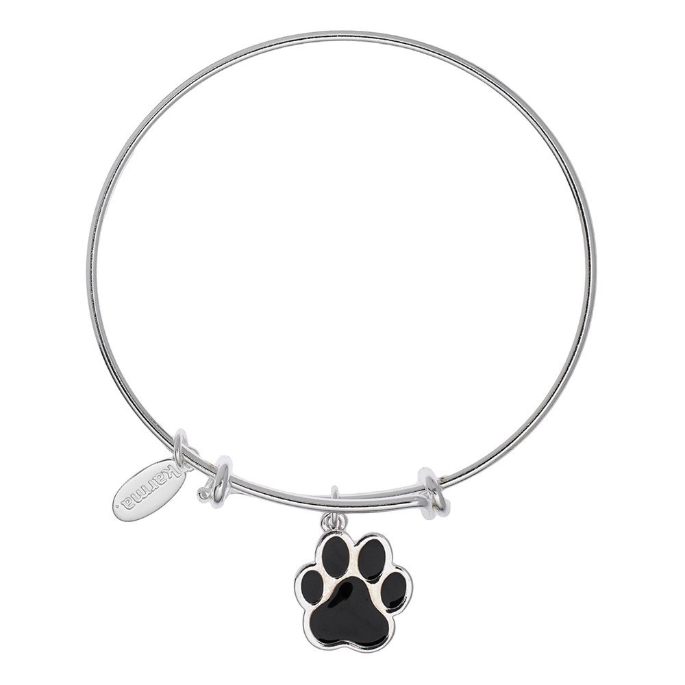Karma Guide Dogs NI Paw Silver Bangle