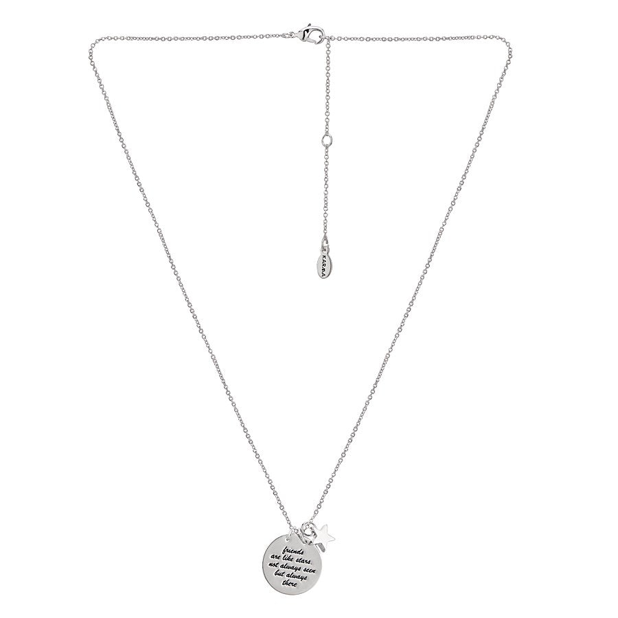 Karma Silver Friendship Necklace