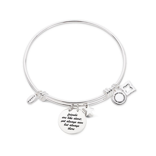 Karma Silver Friendship Bangle