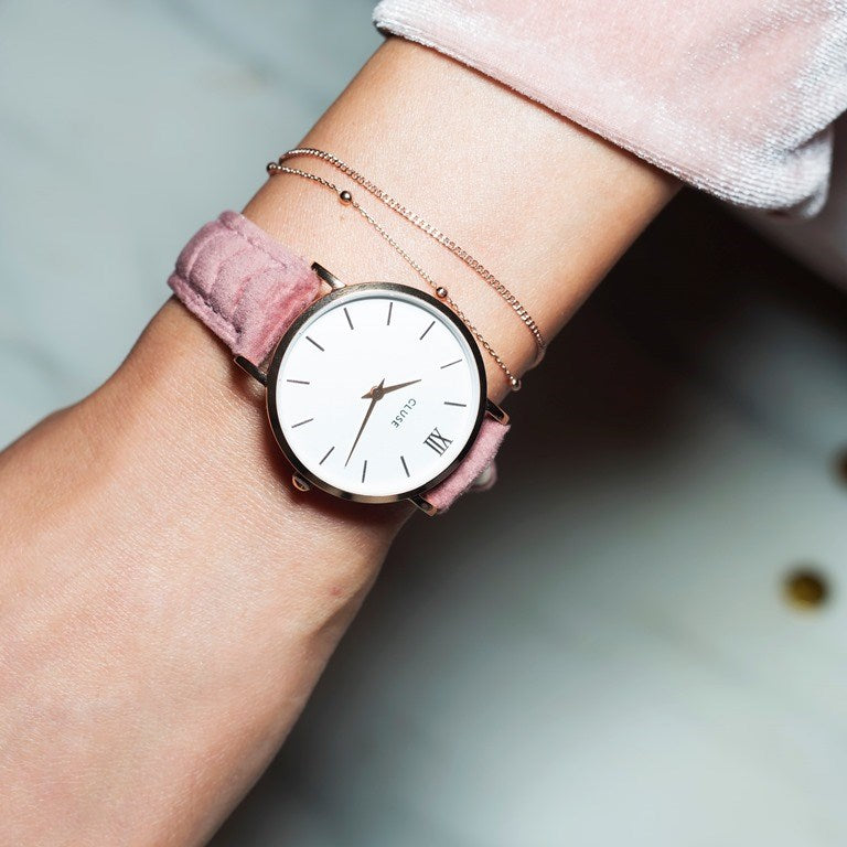 CLUSE X Negin Minuit Pink Velvet Gift Set