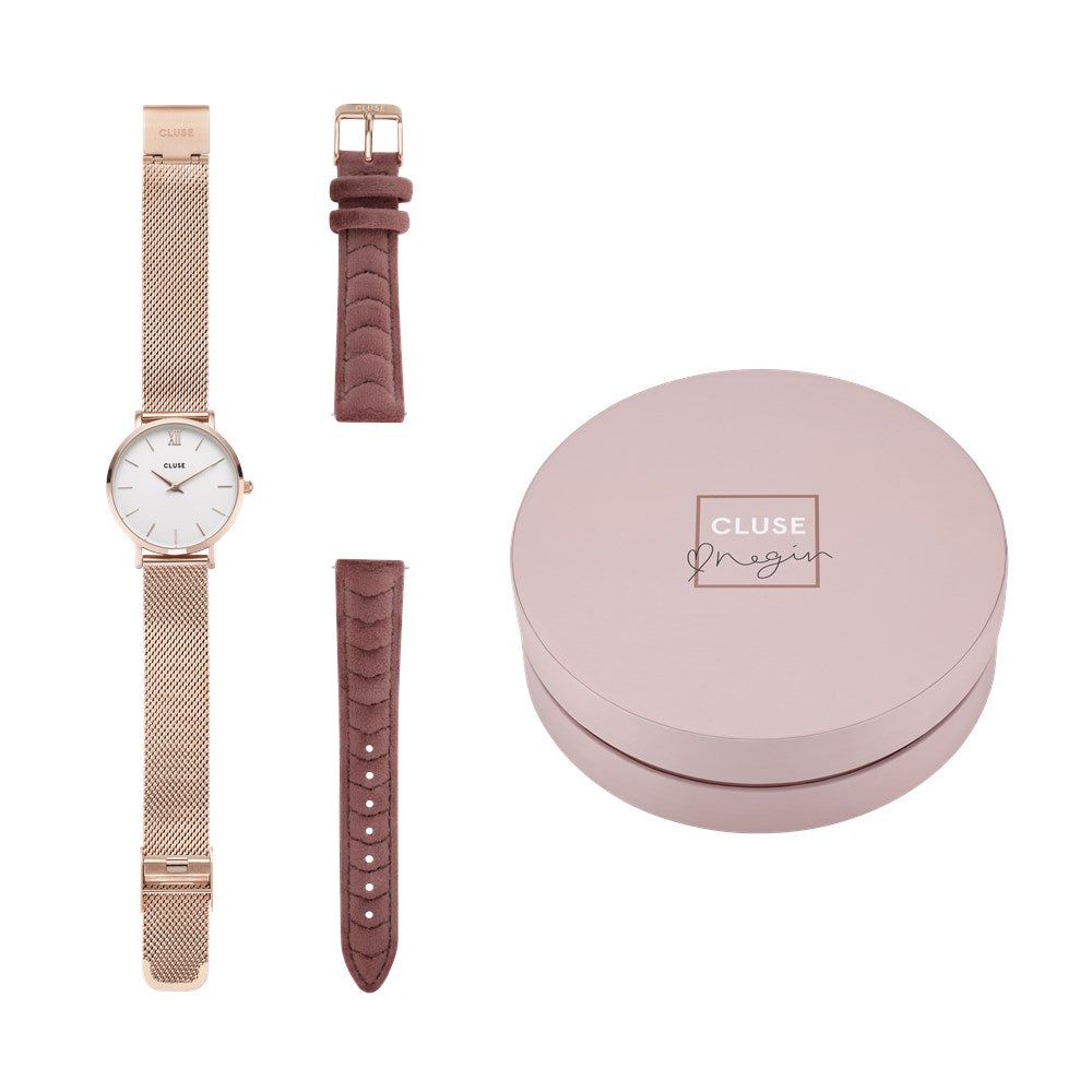 CLUSE X Negin Minuit Pink Velvet Gift Set