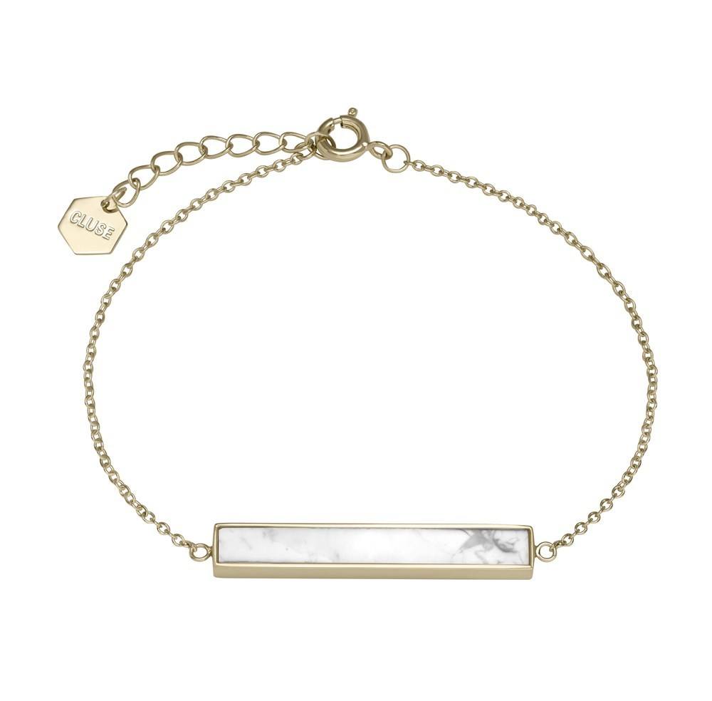 CLUSE Idylle Gold Marble Bar Chain Bracelet