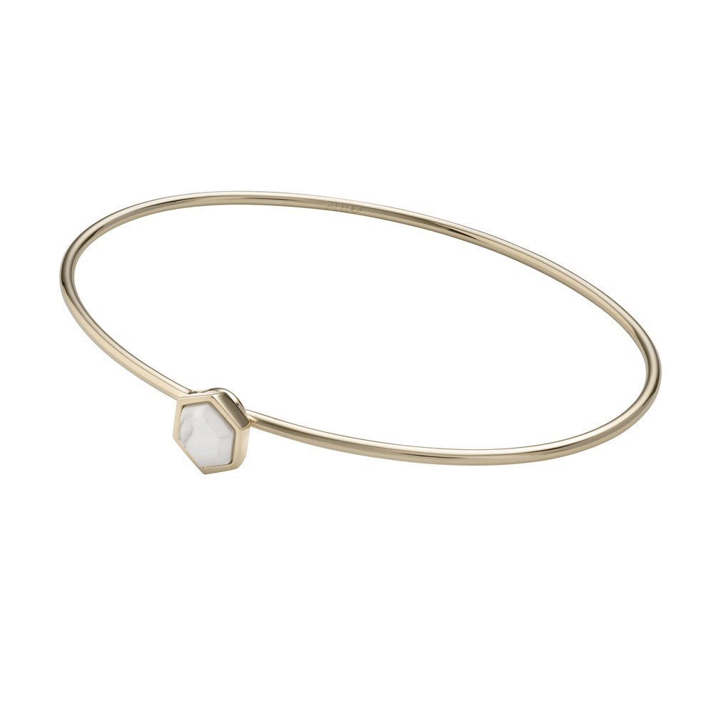 CLUSE Idylle Gold Marble Hexagon Bangle Bracelet