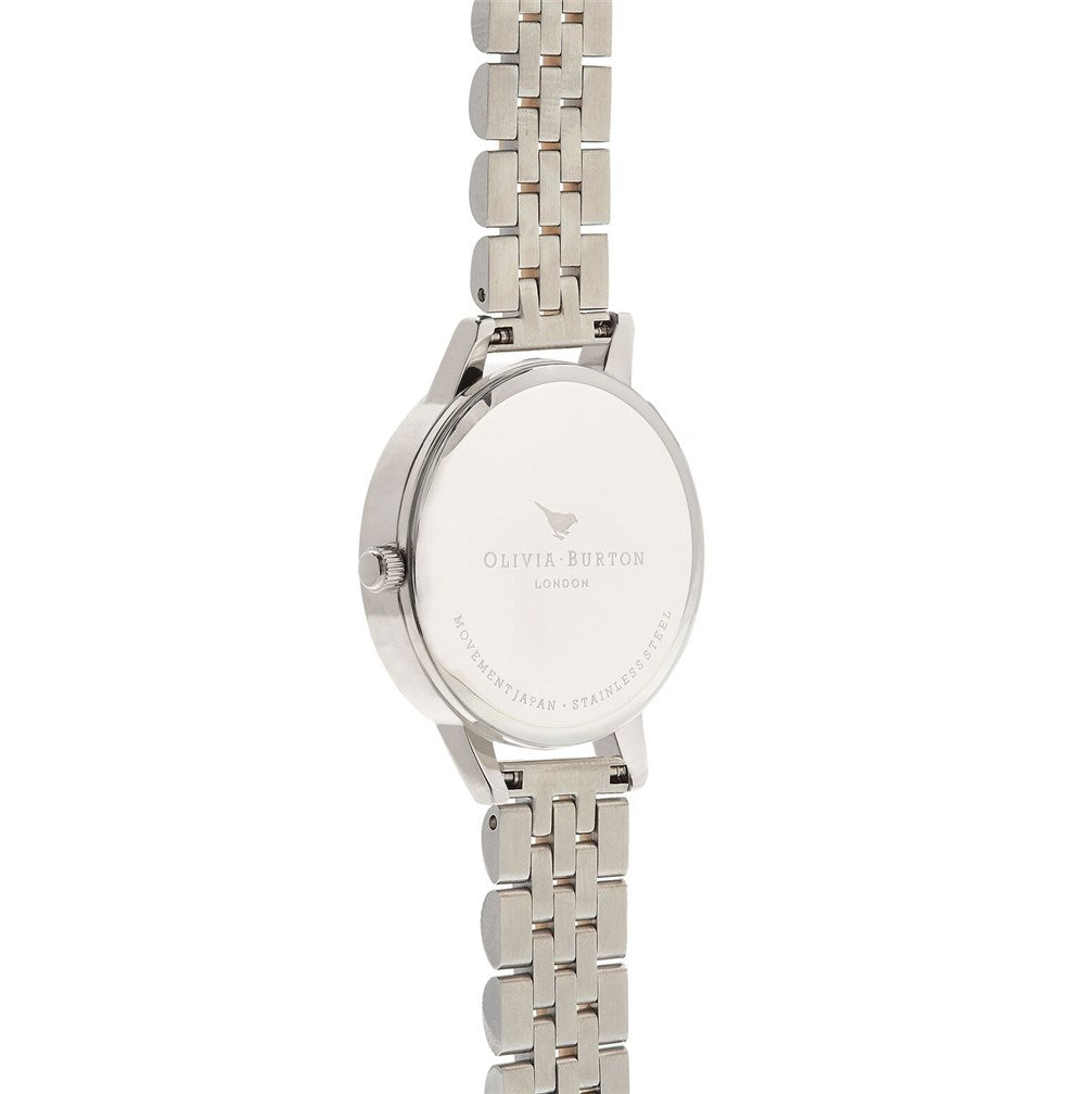 Olivia Burton Midi White Dial Gold & Silver Watch