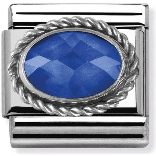 Nomination Composable Classic Link Blue Faceted Zirconia