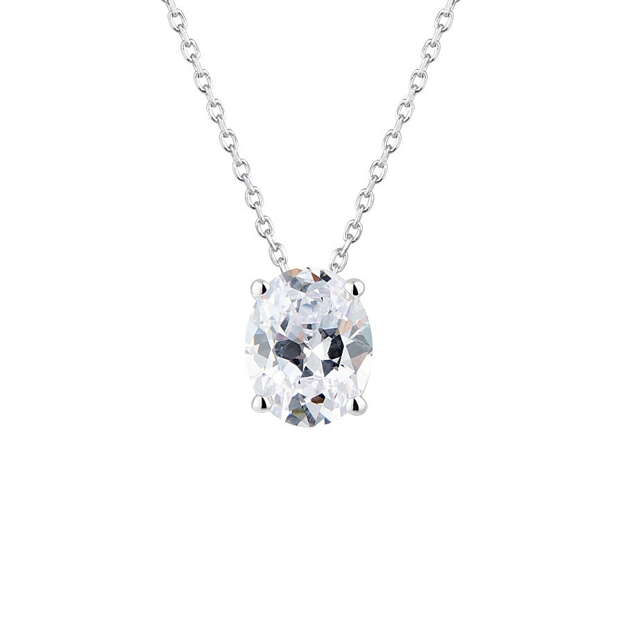Argento Solitaire Square Necklace