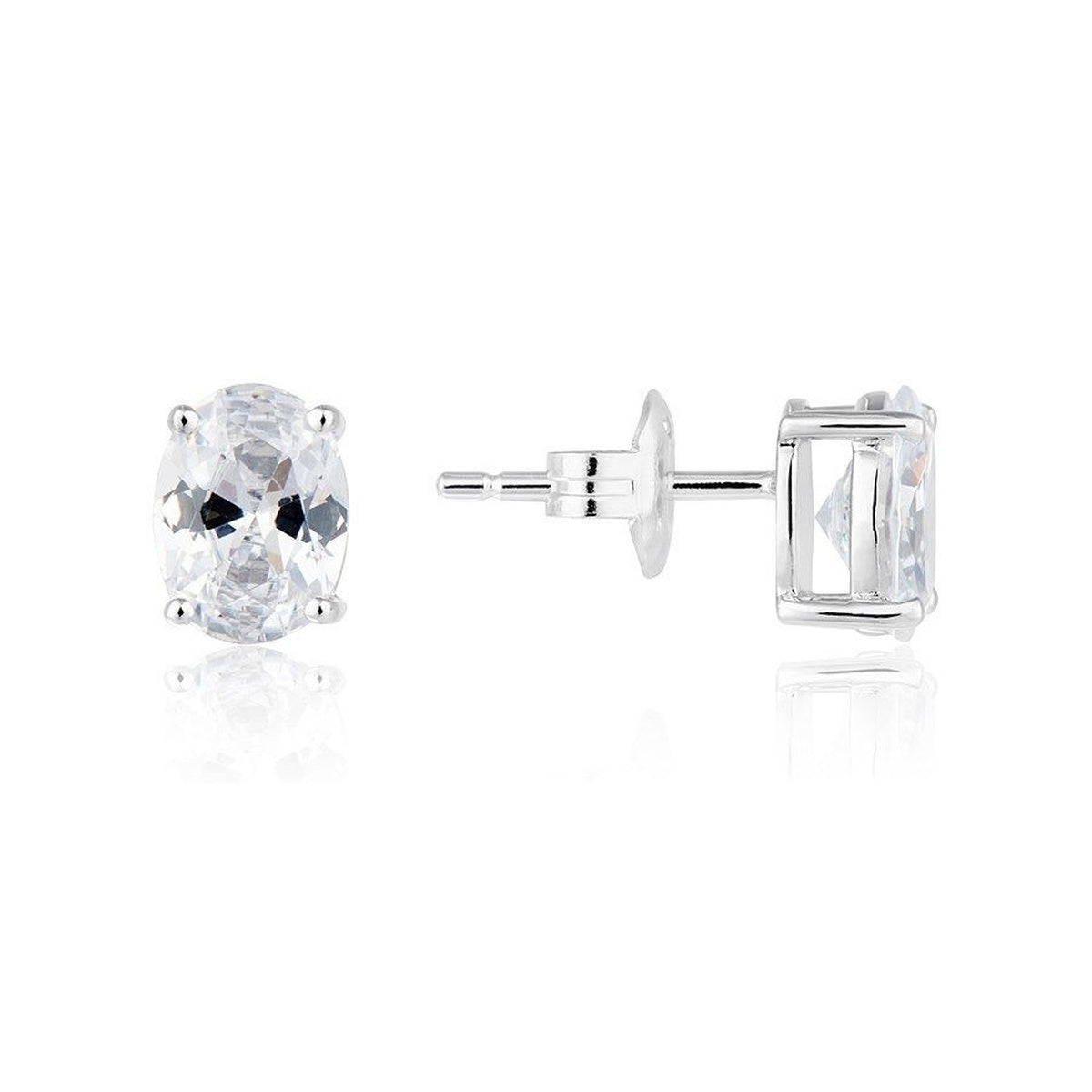 Argento Solitaire Stud Earrings