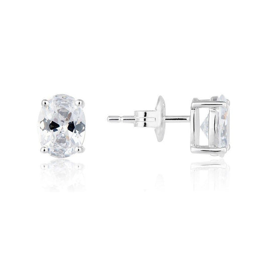 Argento Solitaire Stud Earrings
