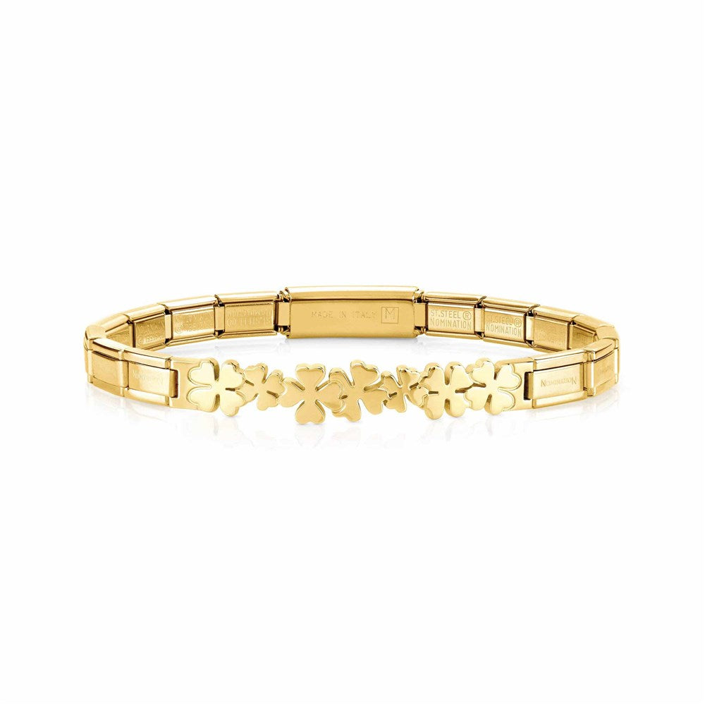 Nomination Gold Trendsetter Clover Bracelet