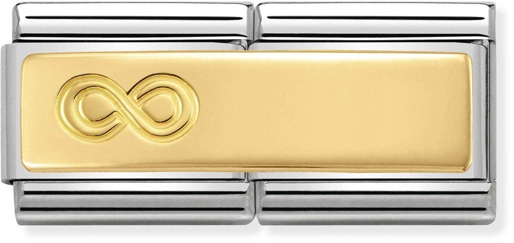 Nomination Gold Engravable Infinity Double Charm