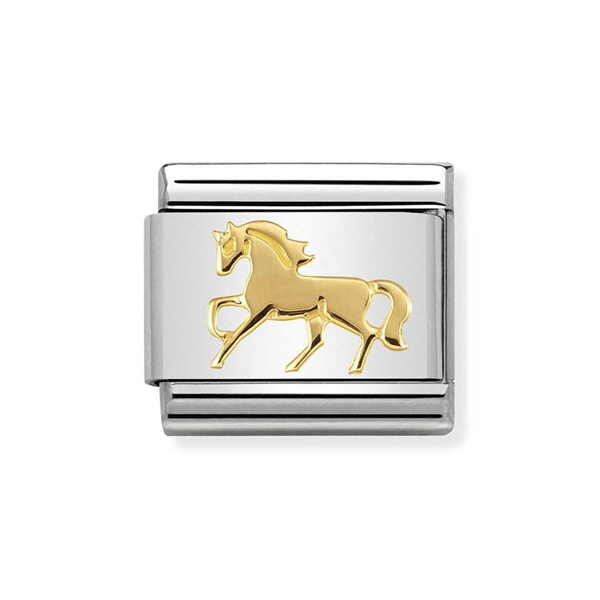 Nomination Gold Galloping Horse Charm