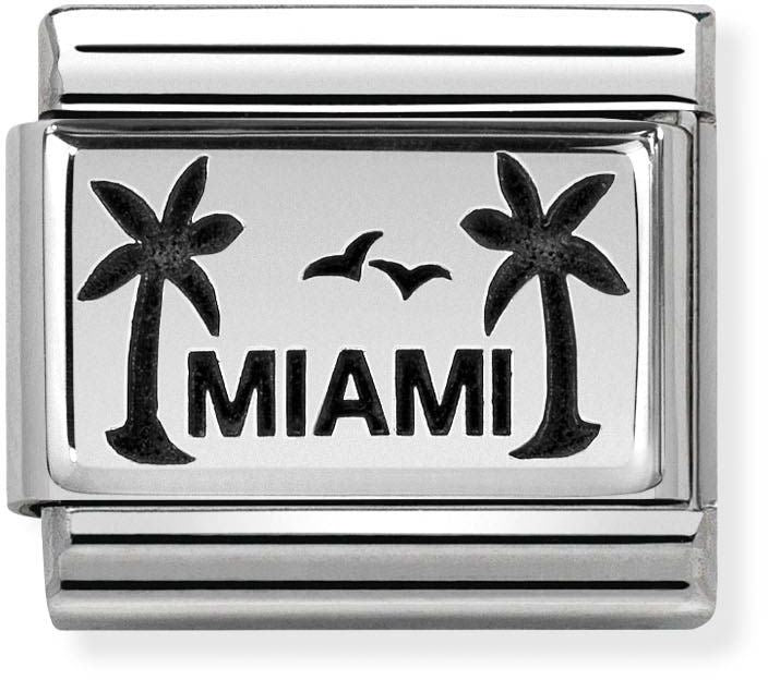 Nomination Oxidised Silver Miami Palm Trees Charm