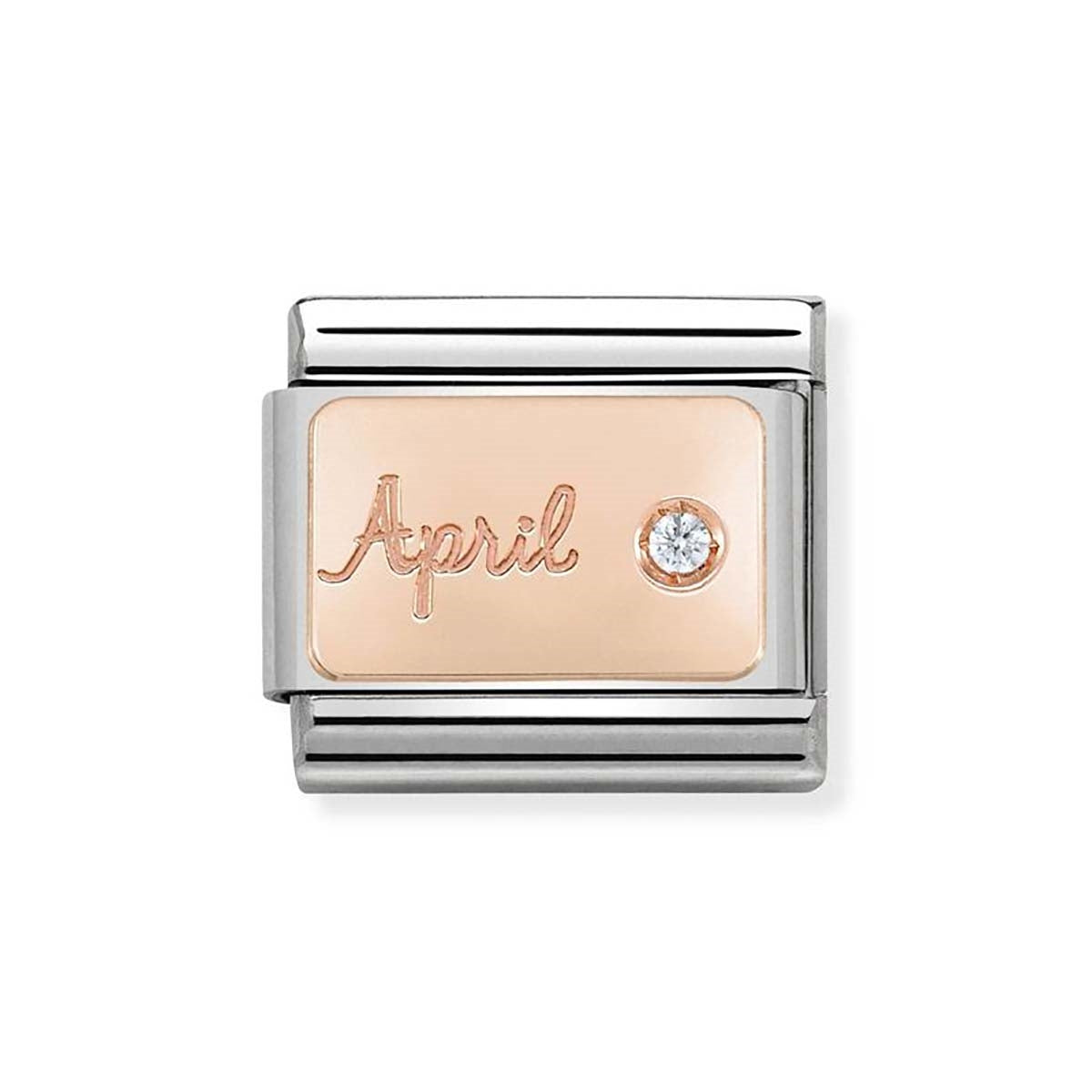 Nomination Rose Gold April Diamond Charm
