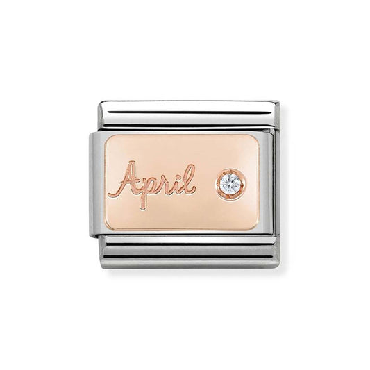 Nomination Rose Gold April Diamond Charm