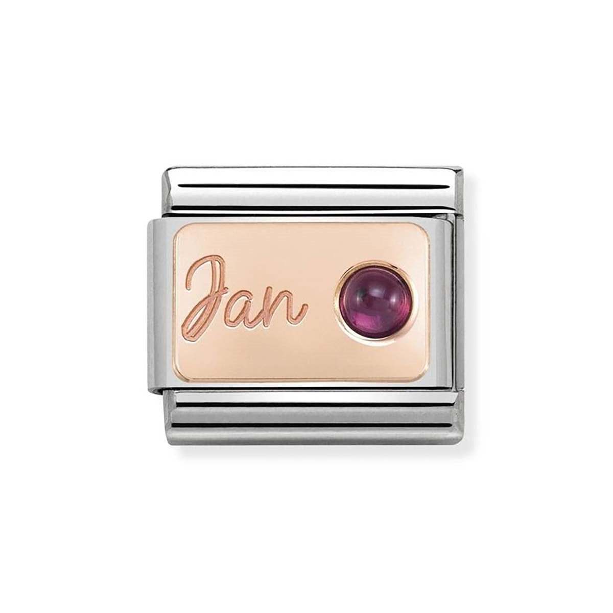 Nomination Rose Gold January Garnet Charm