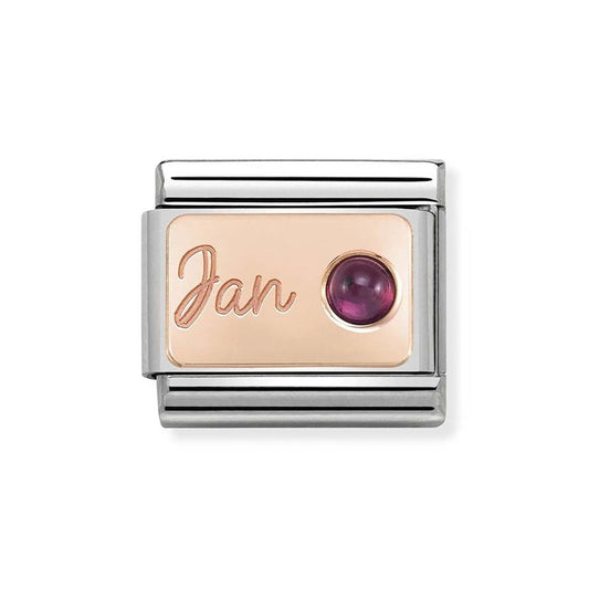 Nomination Rose Gold January Garnet Charm