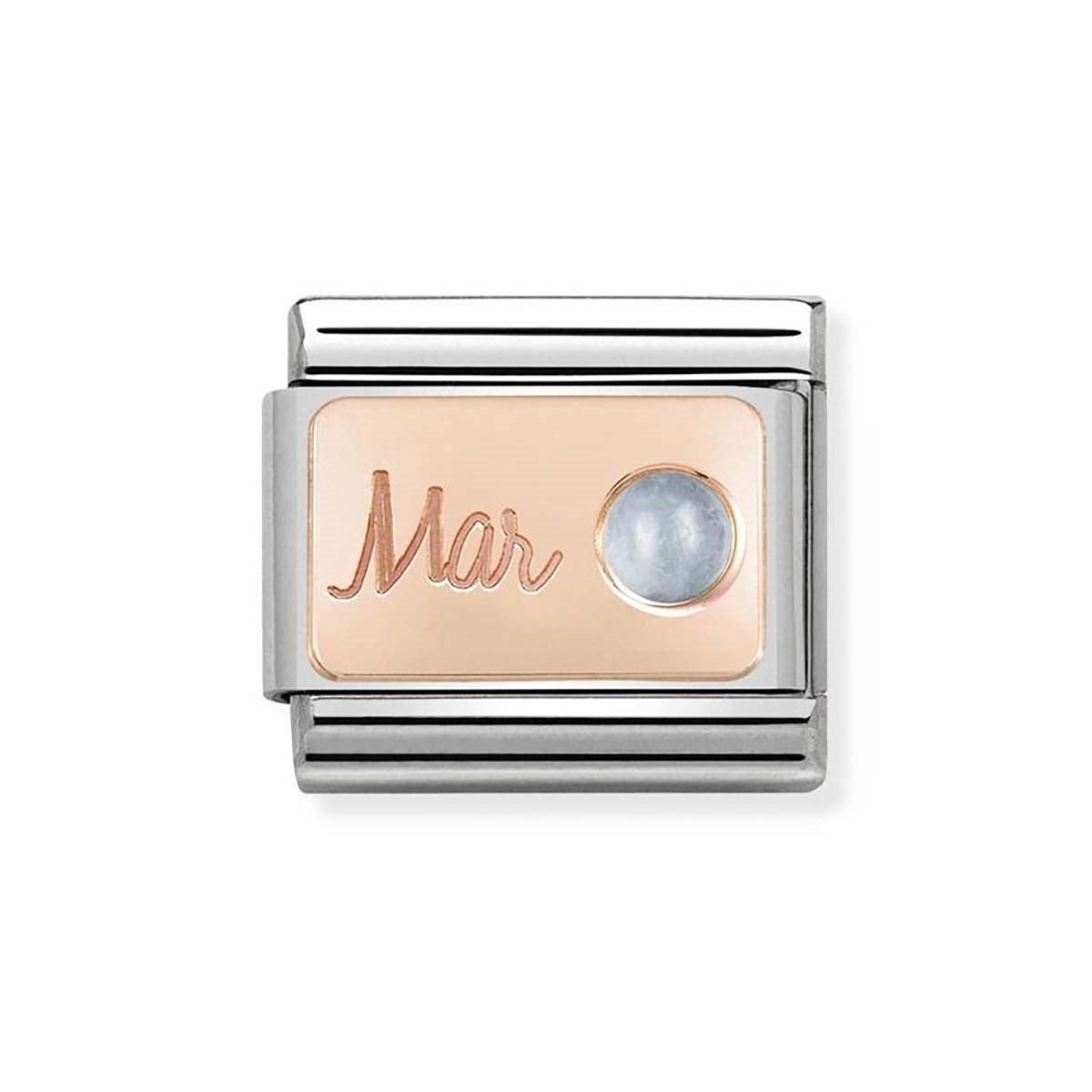 Nomination Rose Gold March Aquamarine Charm
