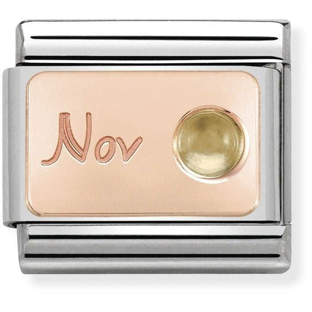Nomination Rose Gold November Citrine Charm