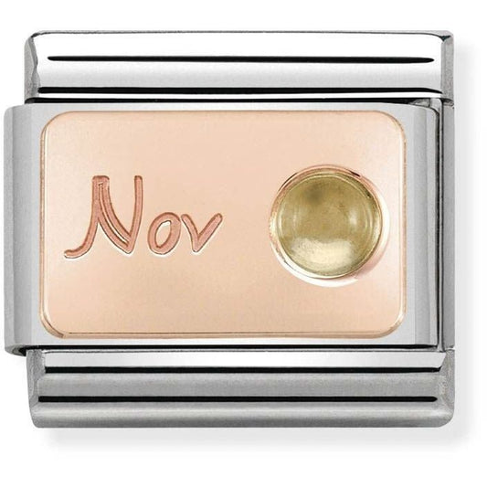 Nomination Rose Gold November Citrine Charm