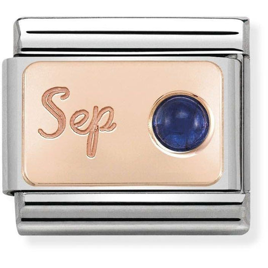 Nomination Rose Gold September Sapphire Charm