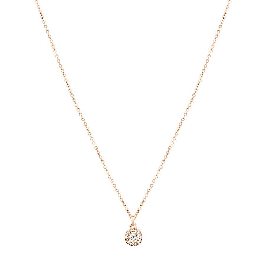 August Woods Rose Gold Crystal Halo Necklace