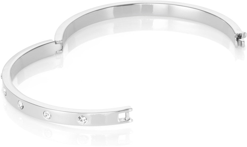 Kate Spade New York Set In Stone Metal Hinged Silver Bangle