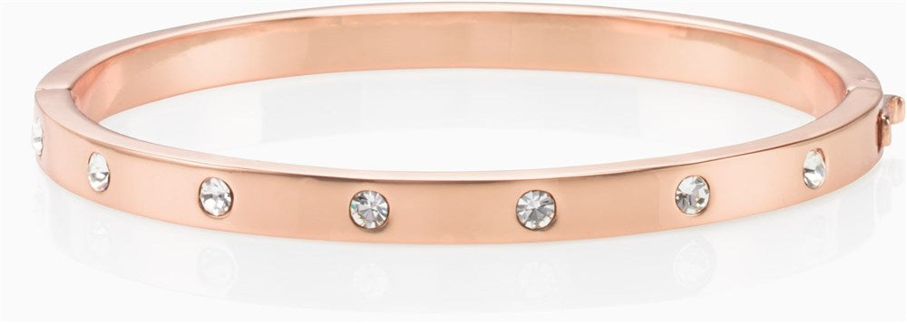 Kate Spade New York Set In Stone Metal Hinged Rose Gold Bangle