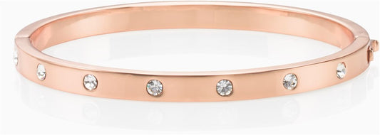 Kate Spade New York Set In Stone Metal Hinged Rose Gold Bangle