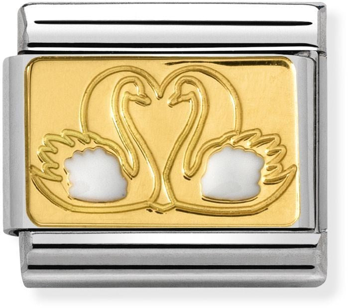 Nomination Gold Swan Charm 