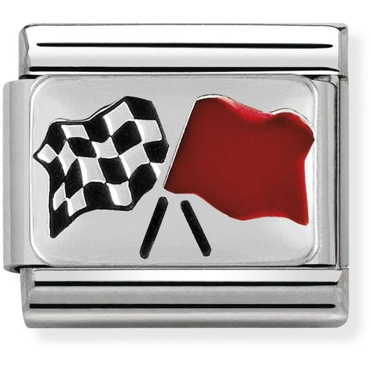 Nomination Chequered Flag Charm