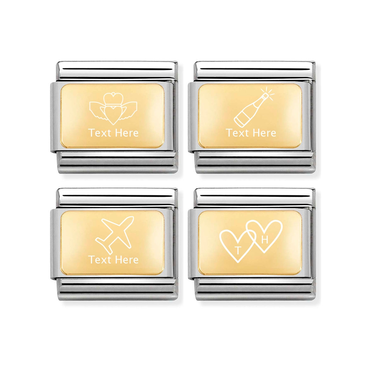 Nomination Gold Plate Engraving Charm