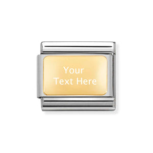 Nomination Gold Plate Engraving Charm