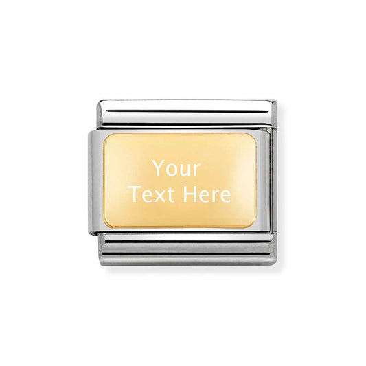 Nomination Gold Plate Engraving Charm