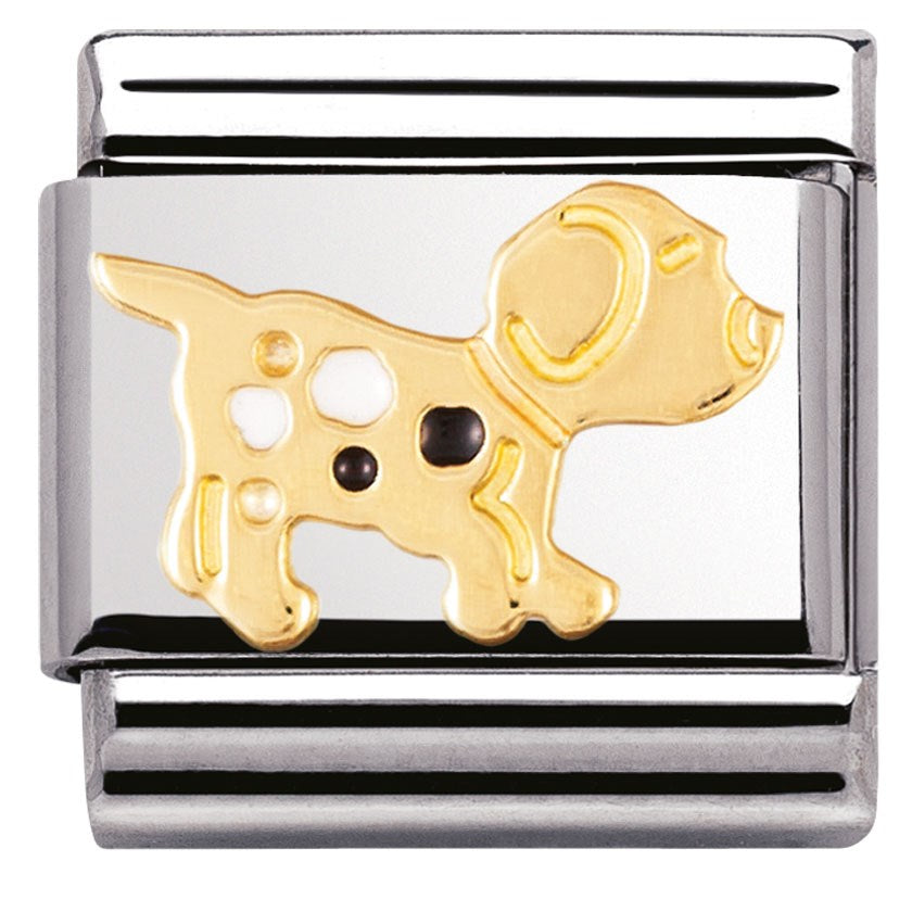 Nomination Gold Dog Charm