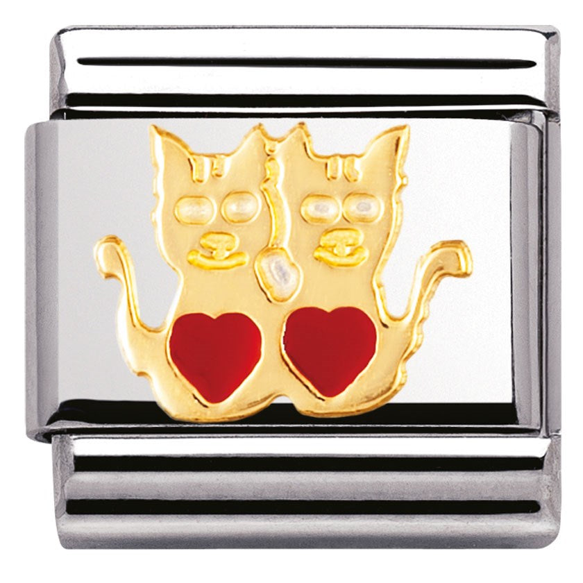 Nomination Cats With Hearts Charm
