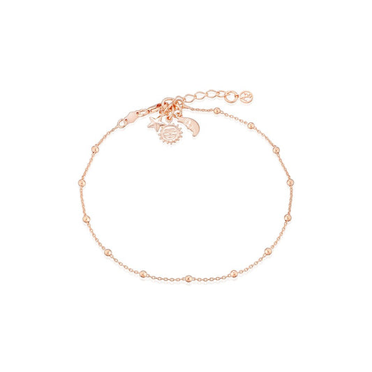 Argento Recycled Rose Gold Celestial Anklet 