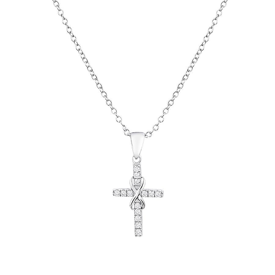 Argento Silver Crystal Cubic Zirconia Necklace