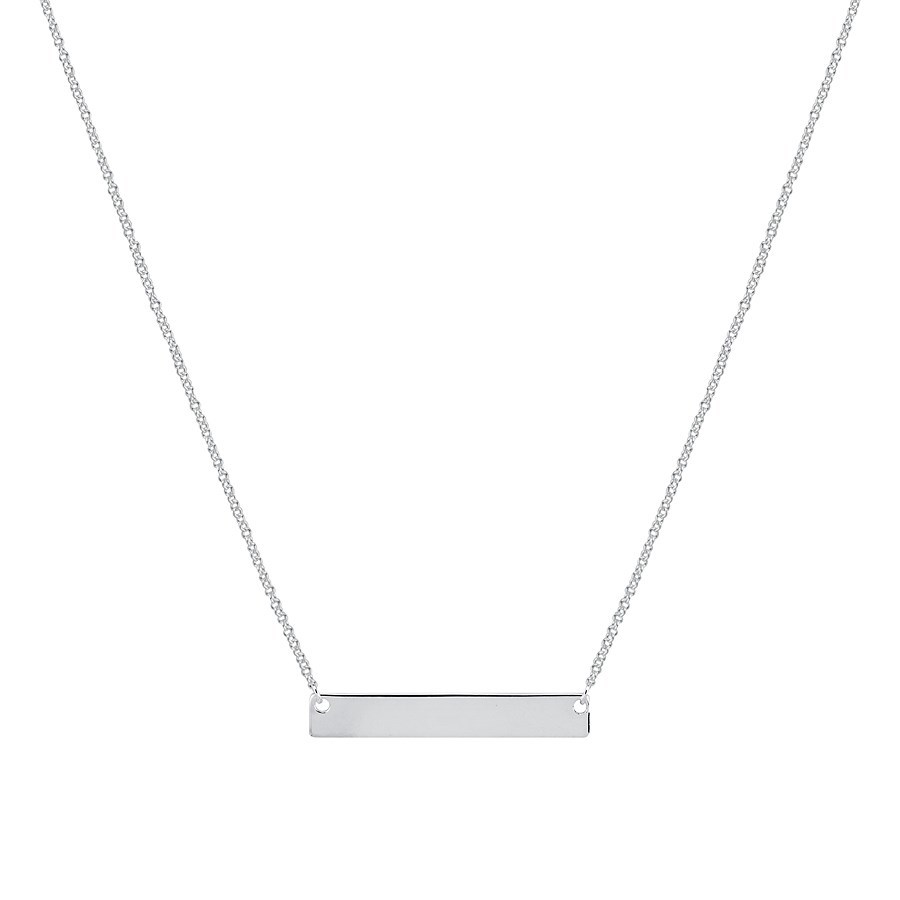 Argento Silver Engraving Bar Necklace