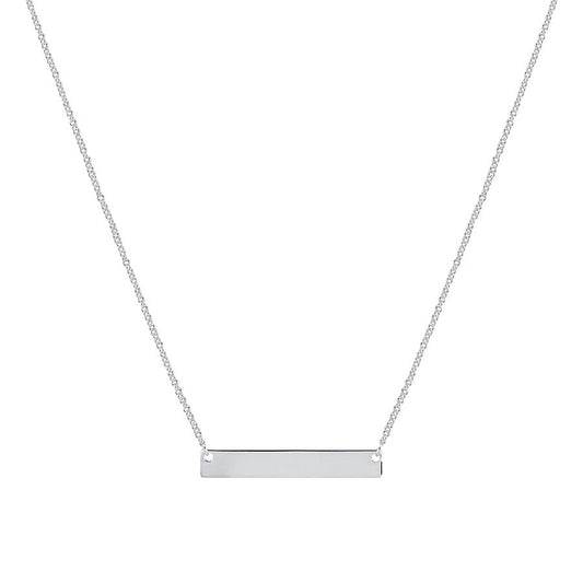 Argento Silver Engraving Bar Necklace