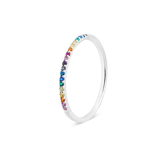 Argento Silver Rainbow Band Ring