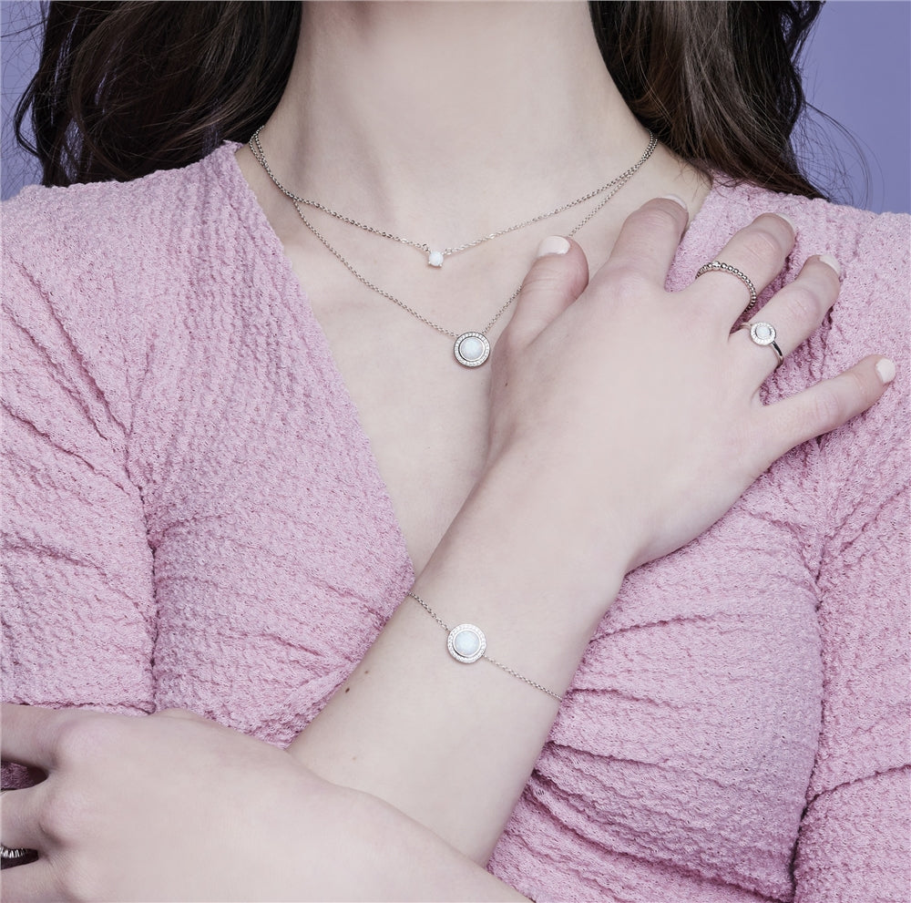 Argento Silver Opal Halo Bracelet