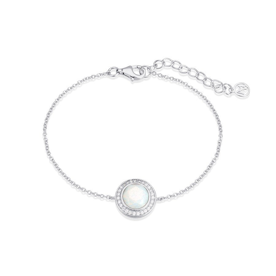 Argento Silver Opal Halo Bracelet