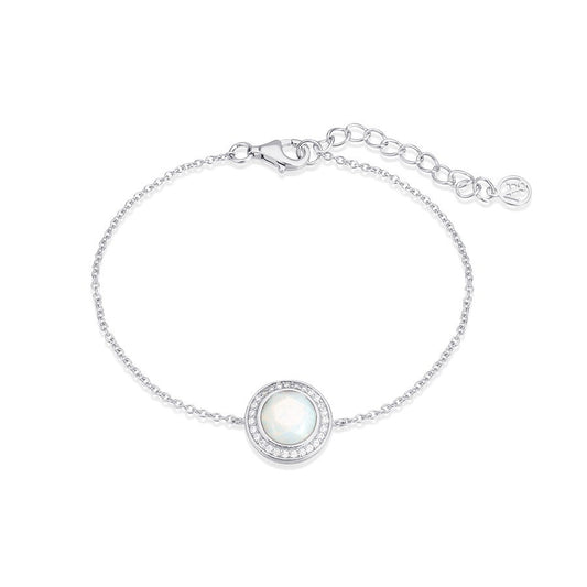 Argento Silver Opal Halo Bracelet